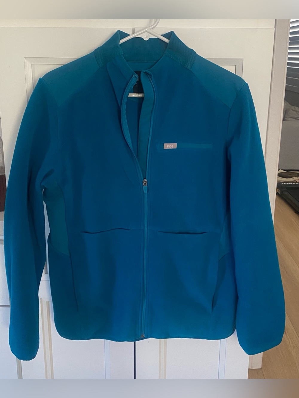 FIGS Teal Fleece Full Zip Jacket Sz Large L